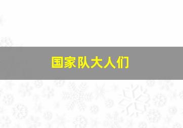 国家队大人们