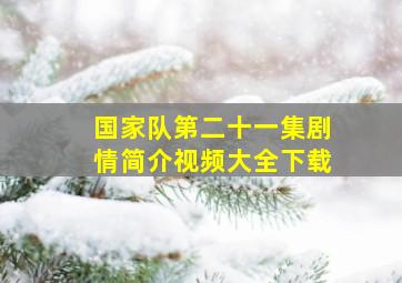 国家队第二十一集剧情简介视频大全下载