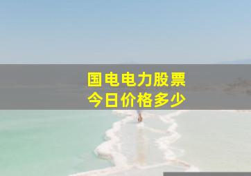 国电电力股票今日价格多少