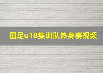 国足u18集训队热身赛视频