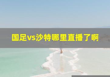 国足vs沙特哪里直播了啊