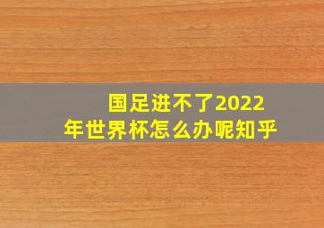 国足进不了2022年世界杯怎么办呢知乎