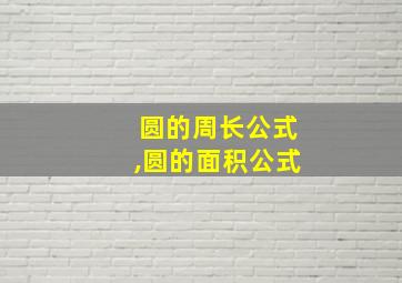 圆的周长公式,圆的面积公式