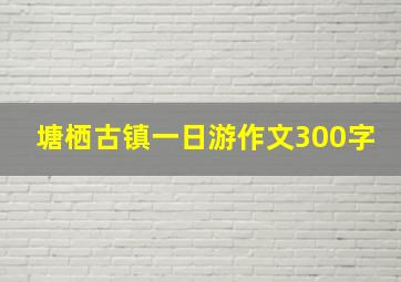 塘栖古镇一日游作文300字