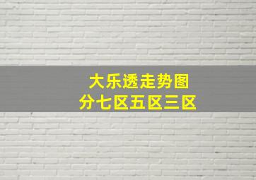 大乐透走势图分七区五区三区