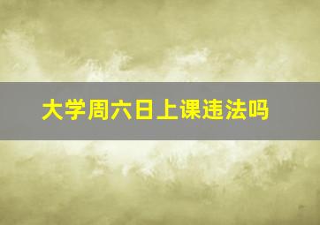 大学周六日上课违法吗