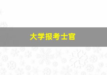 大学报考士官