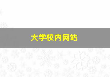 大学校内网站