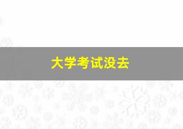 大学考试没去