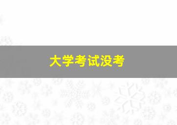 大学考试没考