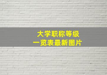 大学职称等级一览表最新图片