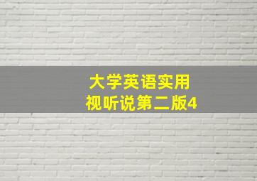 大学英语实用视听说第二版4