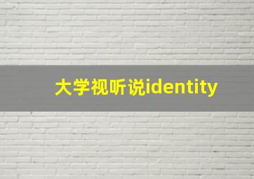 大学视听说identity