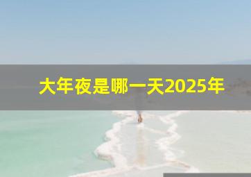 大年夜是哪一天2025年