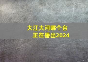 大江大河哪个台正在播出2024