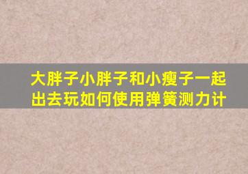 大胖子小胖子和小瘦子一起出去玩如何使用弹簧测力计