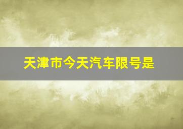 天津市今天汽车限号是