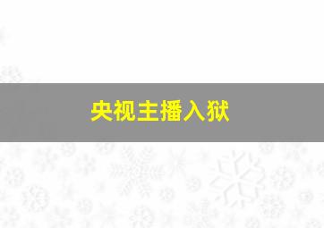 央视主播入狱