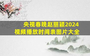 央视春晚赵丽颖2024视频播放时间表图片大全