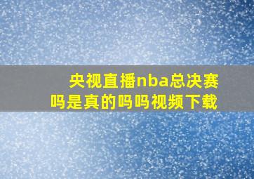 央视直播nba总决赛吗是真的吗吗视频下载