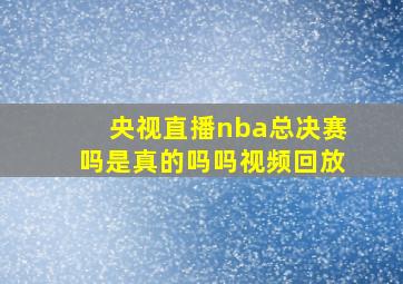 央视直播nba总决赛吗是真的吗吗视频回放