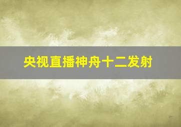 央视直播神舟十二发射