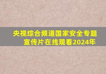 央视综合频道国家安全专题宣传片在线观看2024年