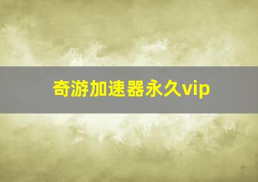 奇游加速器永久vip