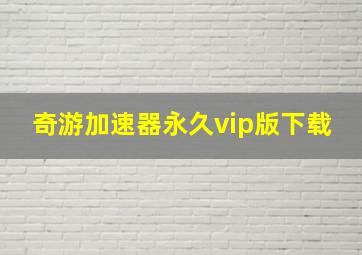 奇游加速器永久vip版下载