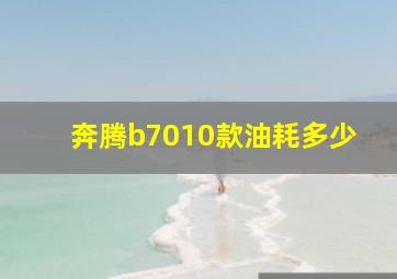 奔腾b7010款油耗多少