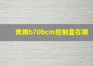 奔腾b70bcm控制盒在哪