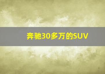 奔驰30多万的SUV