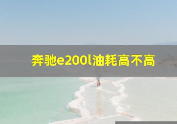 奔驰e200l油耗高不高