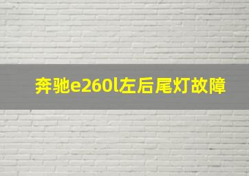 奔驰e260l左后尾灯故障