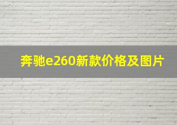 奔驰e260新款价格及图片