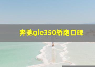 奔驰gle350轿跑口碑