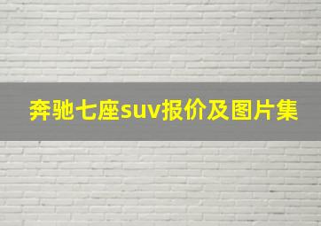 奔驰七座suv报价及图片集