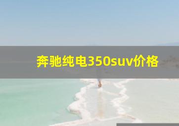 奔驰纯电350suv价格