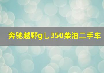 奔驰越野g乚350柴油二手车