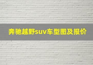 奔驰越野suv车型图及报价