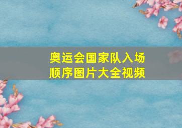 奥运会国家队入场顺序图片大全视频