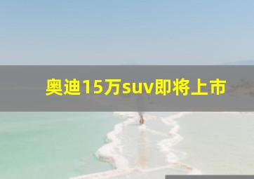 奥迪15万suv即将上市