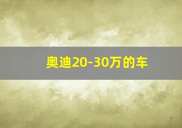 奥迪20-30万的车