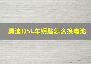 奥迪Q5L车钥匙怎么换电池