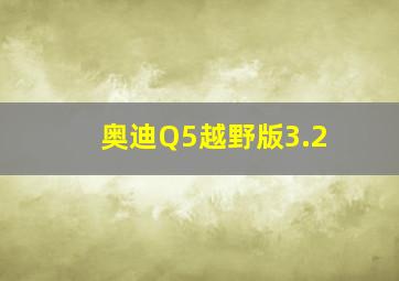 奥迪Q5越野版3.2