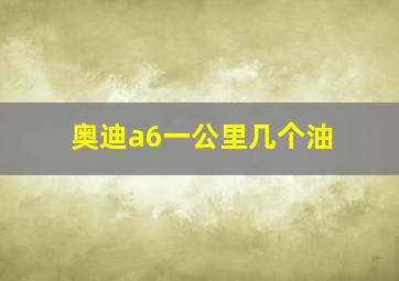 奥迪a6一公里几个油