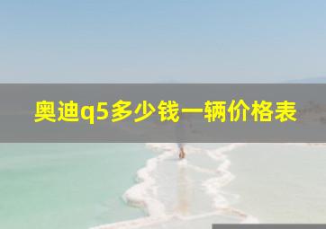 奥迪q5多少钱一辆价格表