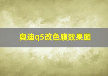 奥迪q5改色膜效果图