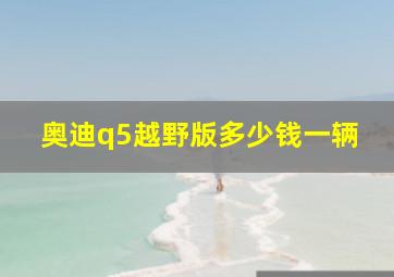 奥迪q5越野版多少钱一辆