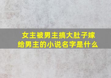 女主被男主搞大肚子嫁给男主的小说名字是什么